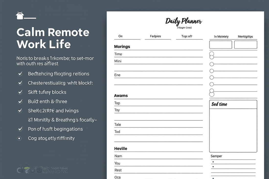 Calm Remote Work Life: How to Stay Productive Without Stress or Burnout